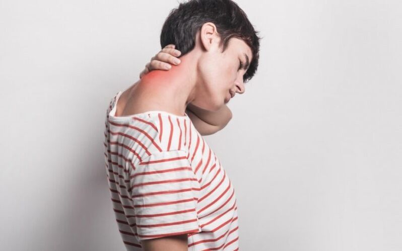 Pain in cervical symptoms of cervical osteochondrosis